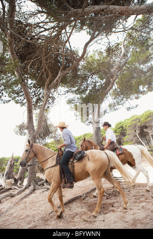 Les hommes de l'équitation Banque D'Images