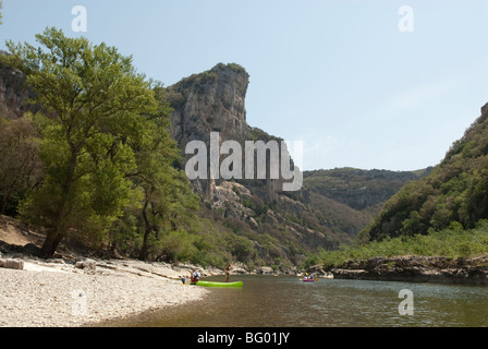 Gorges d’Ardèche Banque D'Images