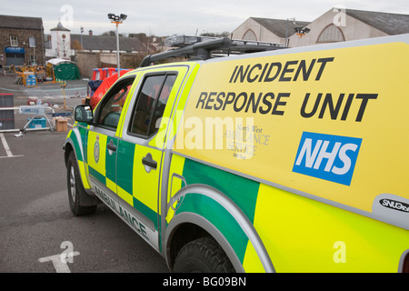 Un incident response unit à Cockermouth lors des inondations de novembre 2009, Cumbria, Royaume-Uni. Banque D'Images