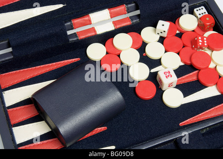 Jeu de backgammon Banque D'Images