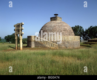 Stupa n° 3 à l'Sanchi, UNESCO World Heritate Site, Madhya Pradesh, Inde, Asie Banque D'Images