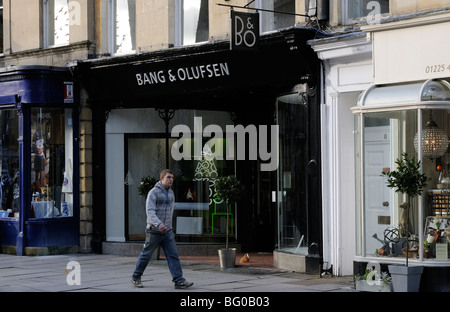 Bang Olufsen boutique sur Argyle Street Bath Angleterre Somerset quartier commerçant du centre-ville Banque D'Images