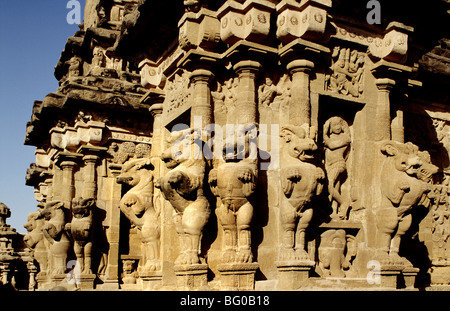 Temple Kailasanatha, district de Kanchipuram, au Tamil Nadu, Inde, Asie Banque D'Images