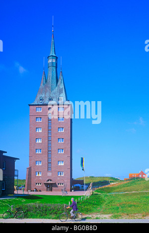 La Tour Ouest, qui est l'auberge de jeunesse aujourd'hui, l'île de Wangerooge, en Frise orientale, Basse-Saxe, Allemagne Banque D'Images