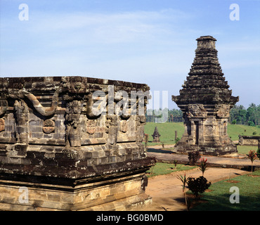 Penataran Candi, datant du 12ème siècle, à 10 kilomètres au nord de Blitar, et est le plus grand dans l'Est de Java, Indonésie Banque D'Images