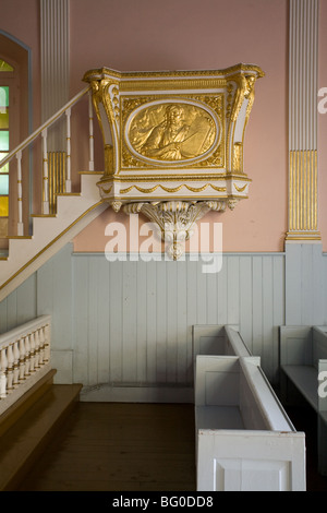 Chaire de la chapelle commémorative avec décoration par François Baillargé à Ste-Anne-de-Beaupré, Beaupré, Québec, Canada Banque D'Images