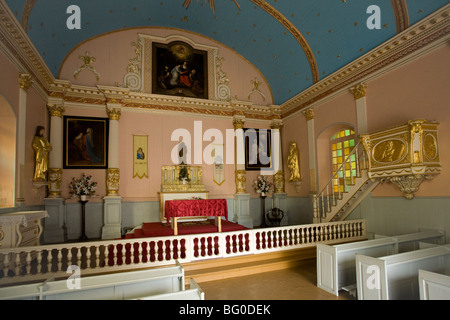 Intérieur de la chapelle du souvenir, avec décoration par François Baillargé à Ste-Anne-de-Beaupré, Beaupré, Québec, Canada Banque D'Images