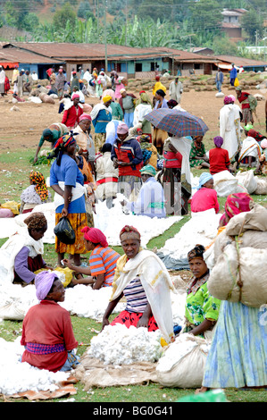 Scène de marché Dorze, Arba Minch, Ethiopie Banque D'Images