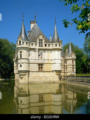 Chateau, Azay-le-Rideau, Indre-et-Loire, Loire, France, Europe Banque D'Images