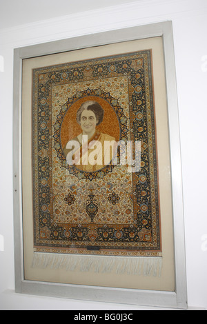 Photo de l'Indira Gandhi - l'ancien premier ministre de l'Inde dans un textile tissu Banque D'Images