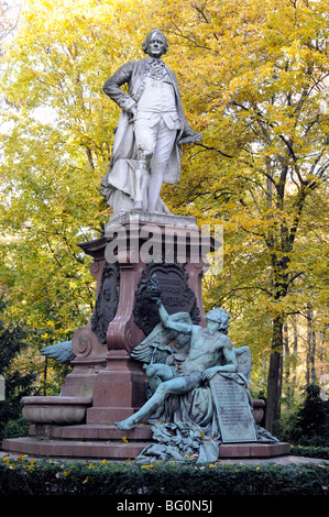 Mémorial à Gotthold Ephraim Lessing, écrivain, philosophe, dramaturge, publiciste, et critique d'art. Tiergarten, Berlin. Banque D'Images