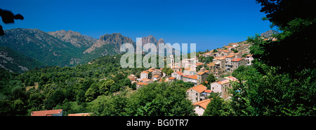 Evisa, près de Porto, Deux Sevi région, Corse, France, Europe Banque D'Images