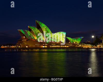 Fête de la lumière, de l'Opéra de Sydney, l'UNESCO World Heritage Site, Sydney, New South Wales, Australie, Pacifique Banque D'Images