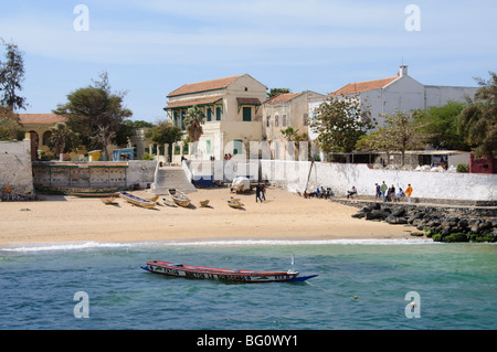 L'île de Gorée célèbre pour son rôle dans l'esclavage, près de Dakar, Sénégal, Afrique de l'Ouest, l'Afrique Banque D'Images