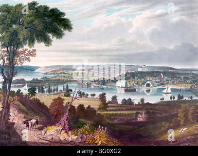 Ville de Washington d'au-delà de la Navy Yard , 1833 Banque D'Images