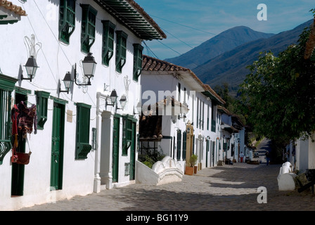 La ville coloniale de Villa de Leyva, Colombie, Amérique du Sud Banque D'Images