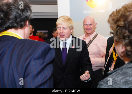 FRANCE CANNES. 11ème mars 2009. Le maire de Londres Boris Johnson au MIPIM le plus grand événement d'investissement immobilier Banque D'Images