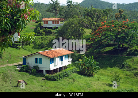 Bungalows, Las Terrazas, Sierra del Rosario Nature et de la biosphère, la cordillère de Guaniguanico, Pinar del Rio, Cuba Banque D'Images