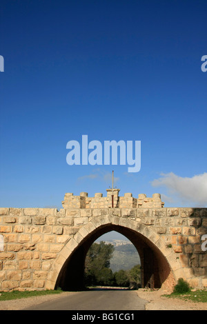 Israël, vallée de Jezréel. L'entrée de l'église franciscaine de la Transfiguration sur le Mont Thabor Banque D'Images