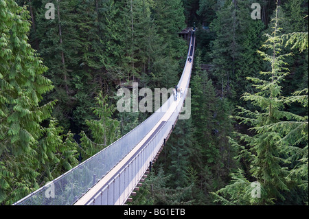 Les touristes à Capilano Suspension Bridge et Park, Vancouver, British Columbia, Canada, Amérique du Nord Banque D'Images