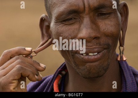 Masai, Parc National d'Amboseli, Kenya, Afrique de l'Est, l'Afrique Banque D'Images