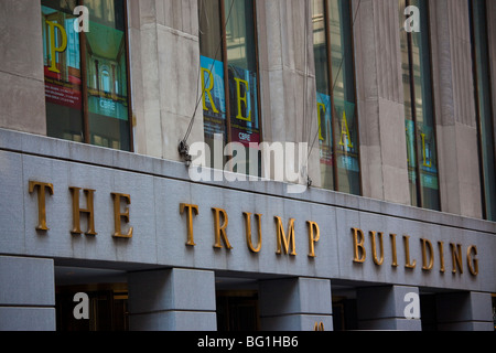 Le Trump Building sur 40 Wall Street dans le Financial District de Manhattan, New York City Banque D'Images