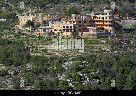 Musa château moderne, l'architecture libanaise, Chouf, Liban Banque D'Images