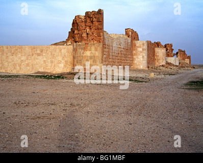 Qasr al-Heer al-Sharqi, palais de calife Omeyyade Hisham ibn Abd al-Malik (724-743), la Syrie Banque D'Images