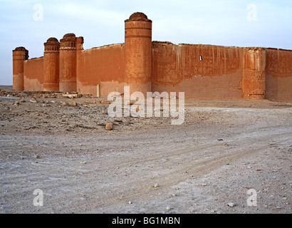 Qasr al-Heer al-Sharqi, palais de calife Omeyyade Hisham ibn Abd al-Malik (724-743), la Syrie Banque D'Images