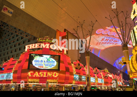 Fremont Street Experience, le centre-ville de Las Vegas, Nevada, USA Banque D'Images