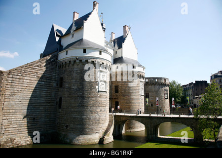 Remparts du Château des Ducs de Bretagne, Nantes, Bretagne, France, Europe Banque D'Images