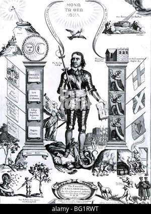 OLIVER CROMWELL soldat et homme d'anglais (1599-1658) en tant que Lord Protecteur Banque D'Images