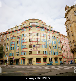 World Travel. L'Akropolis palace art déco en construction dans la ville de Zizkov de Prague en République tchèque, en Europe de l'Est. Culture Histoire Banque D'Images