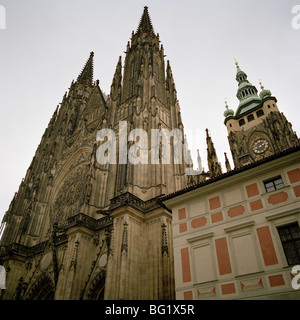 World Travel. La Cathédrale St Vitus dans Hradcany dans l'ancienne ville de Prague en République tchèque, en Europe de l'Est. Culture Histoire Wanderlust Banque D'Images