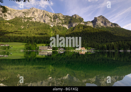 Le lac Hintersee Ramsau, près de Berchtesgaden, en Bavière, Allemagne, Europe Banque D'Images