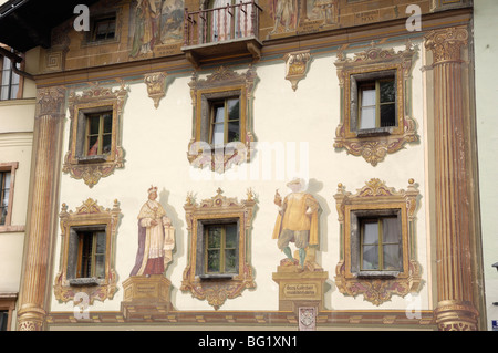 Fresques, Market Platz, Berchtesgaden, Bavaria, Germany, Europe Banque D'Images