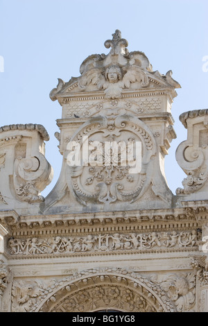 Église de la Sainte Croix (Chiesa di Santa Croce) Lecce, Pouilles, Italie Banque D'Images