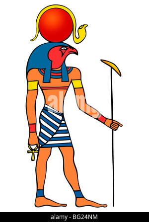Dieu égyptien du Soleil - Ra Banque D'Images