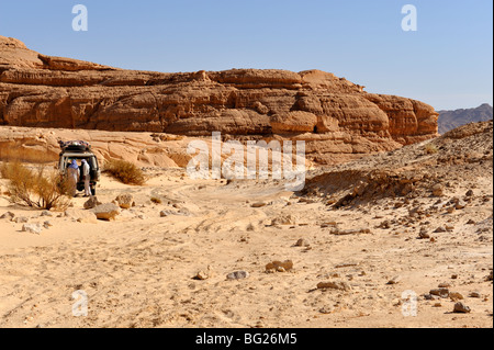 Montagnes et off road 4x4 dans le désert, Egypte Banque D'Images