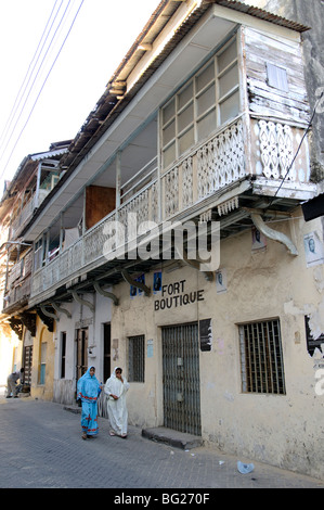 Maison à Ndia Kuu, Vieille Ville, Mombasa, Kenya Banque D'Images