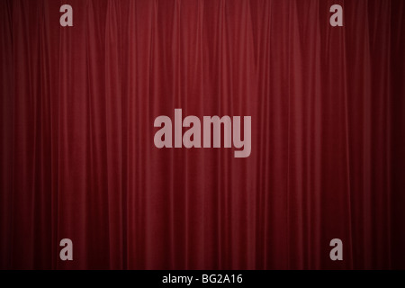 Rideaux en velours rouge Banque D'Images
