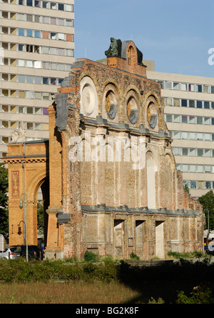 Berlin. L'Allemagne. Reste de l'Anhalter Bahnhof. Banque D'Images