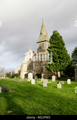 Église St Andrew conçue et construite par Frederick Preedy, Temple Grafton, Warwickshire Banque D'Images