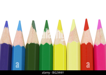 Crayons de couleur with copy space Banque D'Images