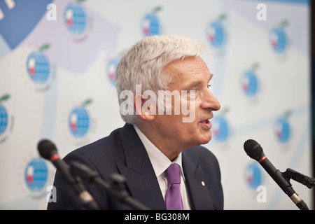 Jerzy Buzek, Président du Parlement européen. L'ancien Premier Ministre de la Pologne de 1997 à 2001. Banque D'Images