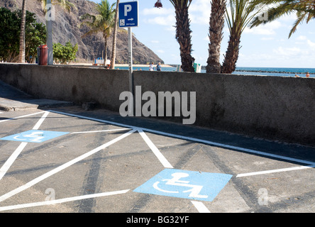 Blue Badge parking pour personnes handicapées à Tenerife Espagne Banque D'Images