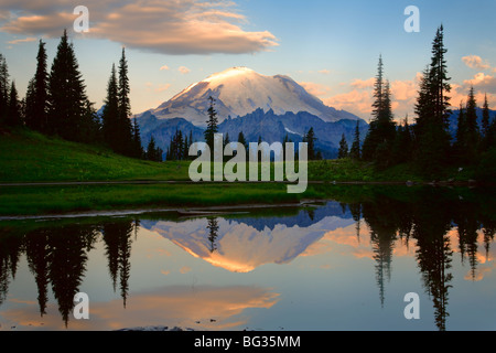 Le mont Rainier de Tipsoo Lake Banque D'Images