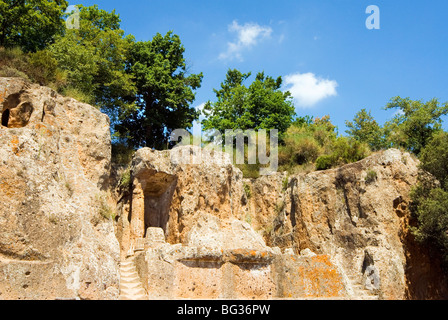 Tombeau Ildebranda, Nécropoles étrusques de Sovana, Pitigliano, Grosseto, Toscane, Italie, Europe Banque D'Images