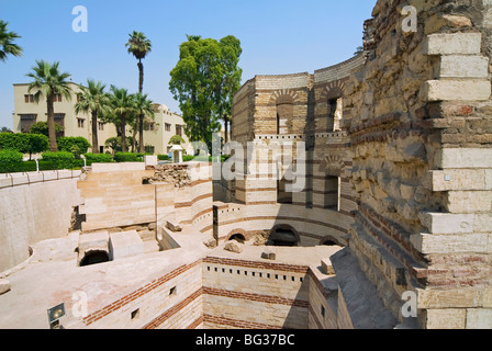 Les murs de Babylone, copte du Caire, Le Caire, Egypte, Afrique du Nord, Afrique Banque D'Images