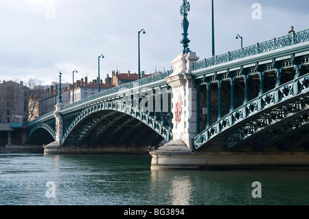 Pont de l'université, Rhône, Lyon, vallée du Rhône, France, Europe Banque D'Images